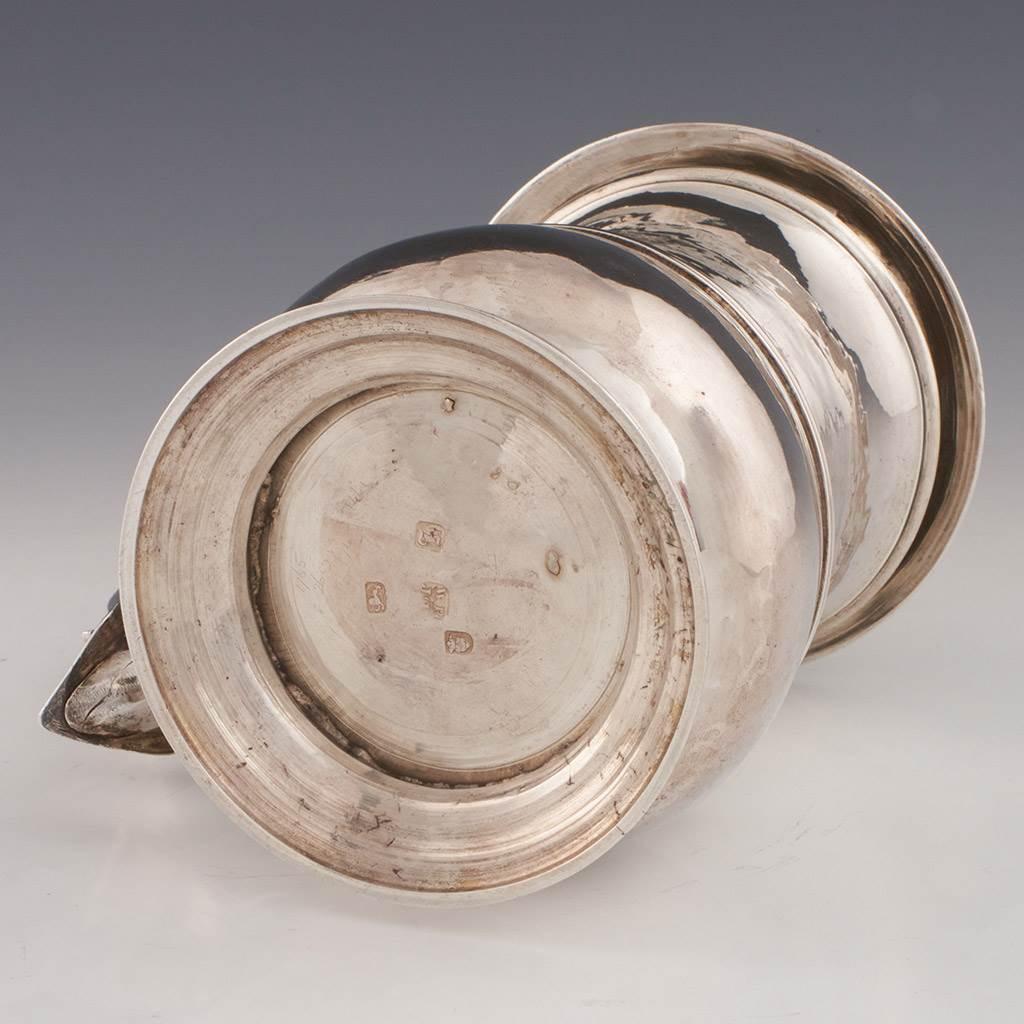 George III Sterling Silver Quart Tankard London 1763 For Sale 2