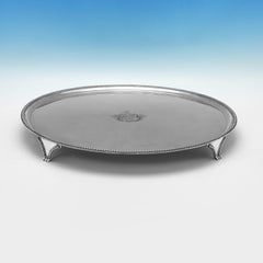 Salver di Giorgio III in argento sterling di John Hutson, Londra, 1788