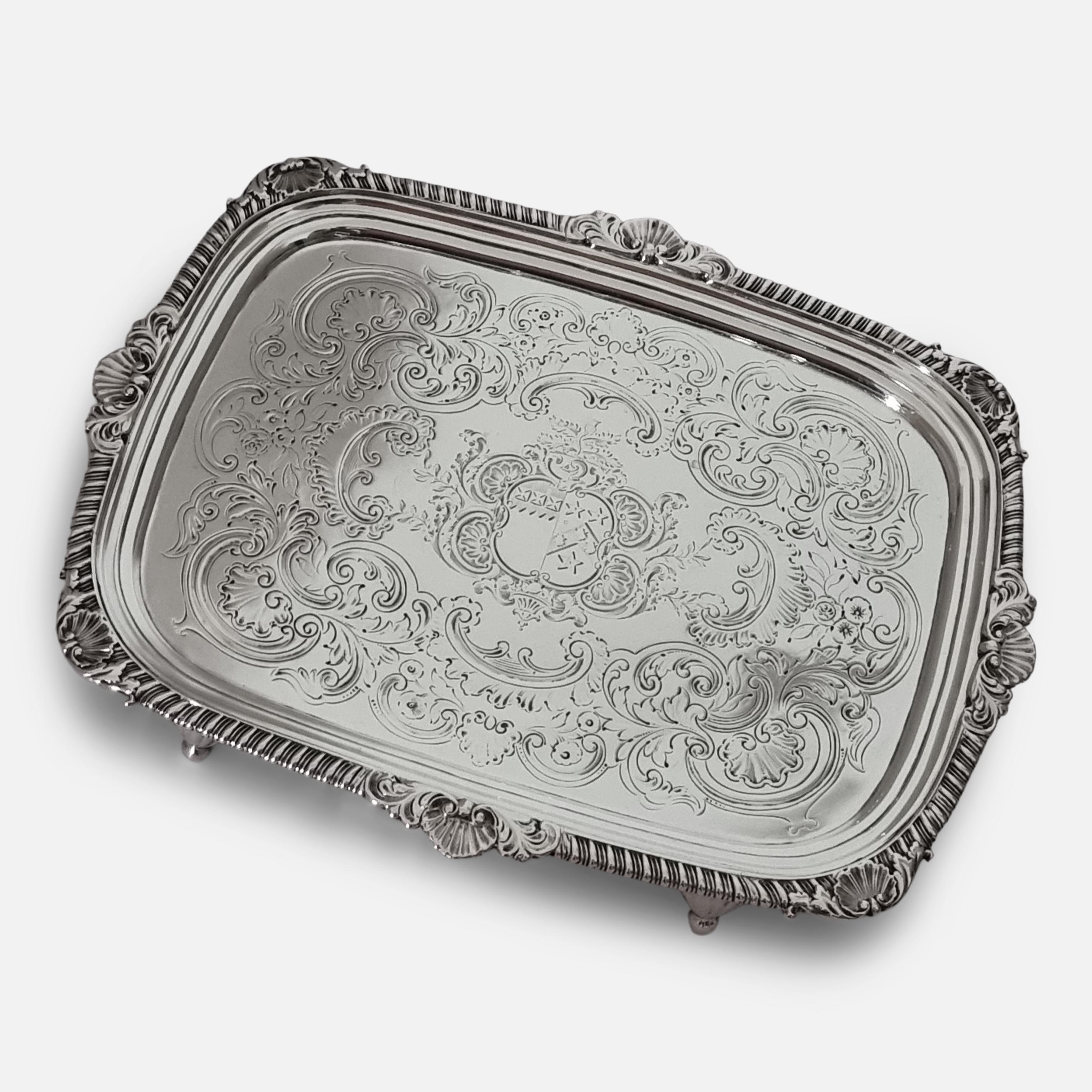 Plateau Salver en argent sterling George III, William Bennett, 1809 en vente 9