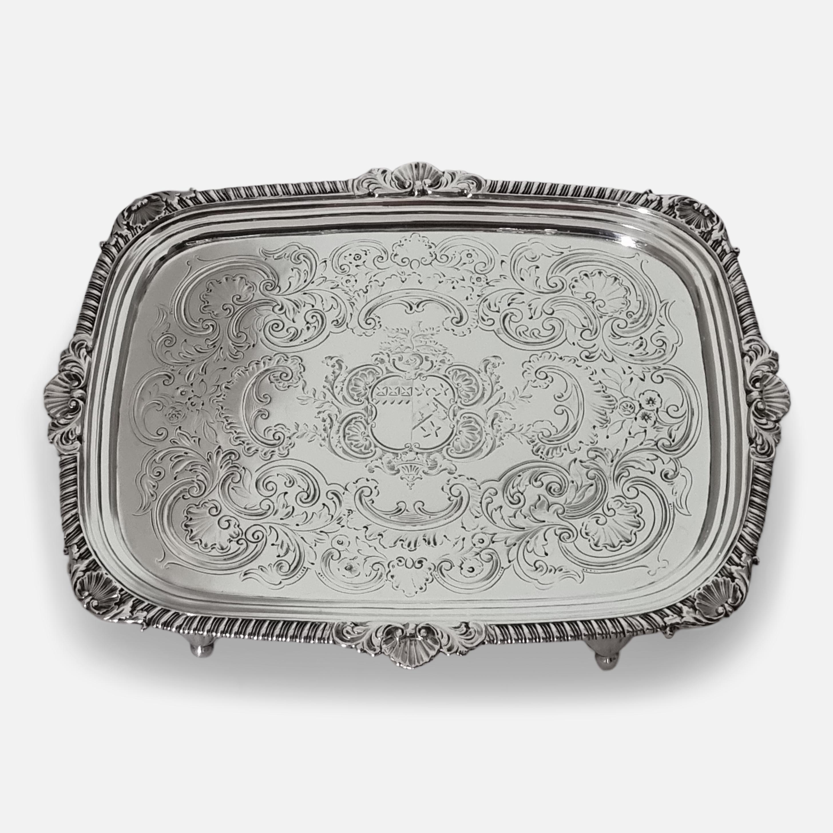 George III Sterling Silver Salver, William Bennett, 1809 For Sale 2