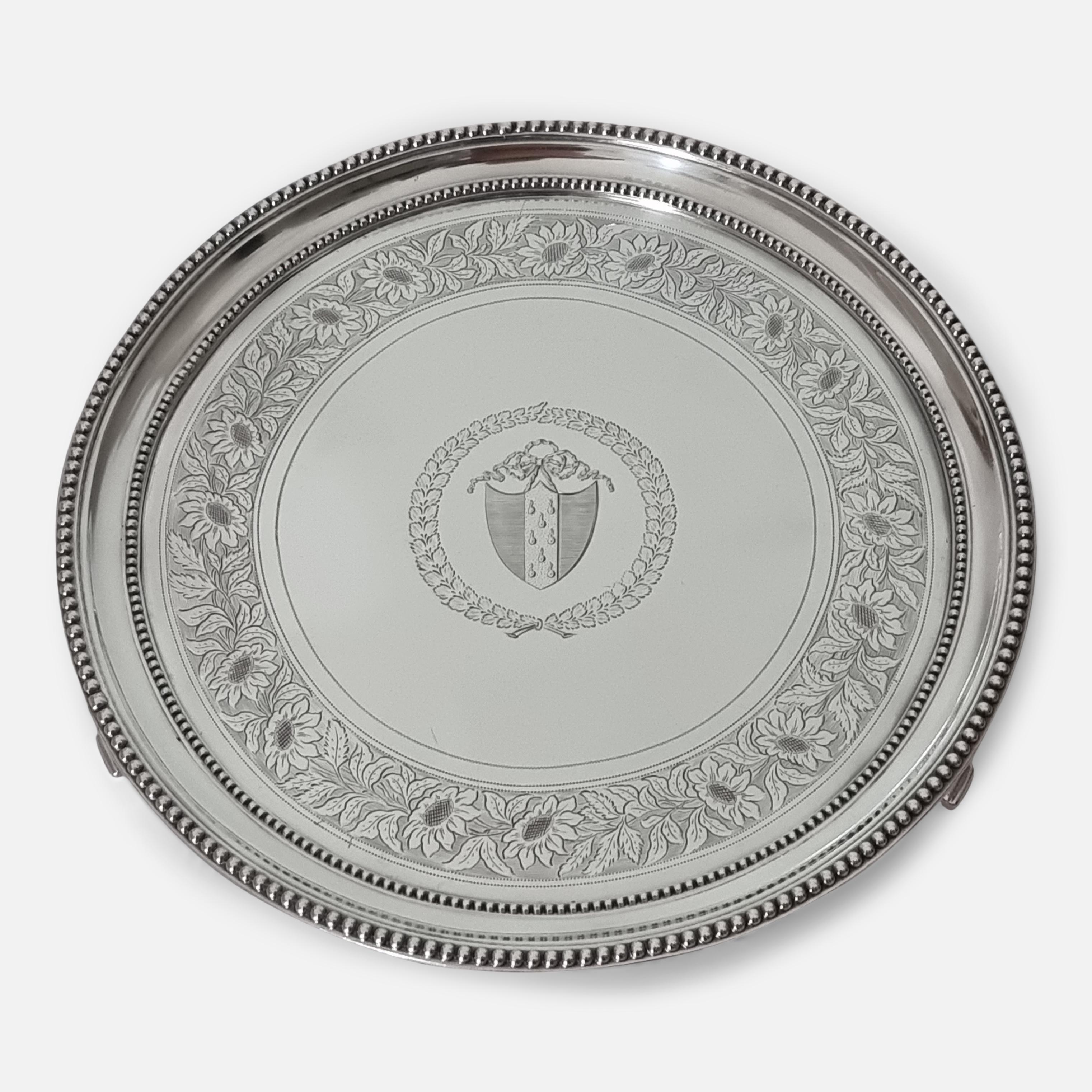 George III Sterling Silver Salver, William Bennett, 1814 For Sale 5