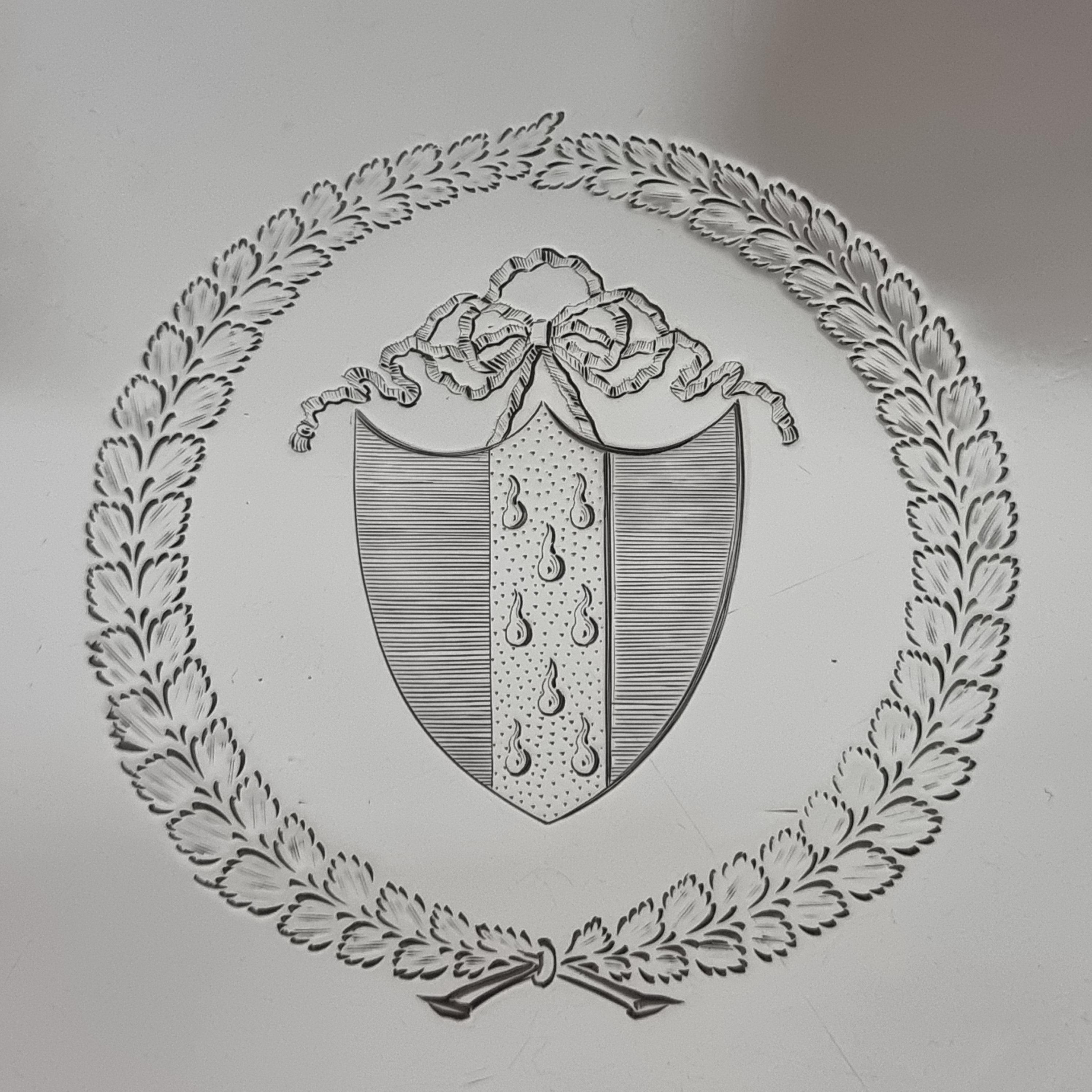 Bandeja de plata de ley de Jorge III, William Bennett, 1814 en Bueno estado para la venta en Glasgow, GB