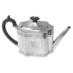 George III Sterling Silver Teapot London 1792 Henry Chawner. 