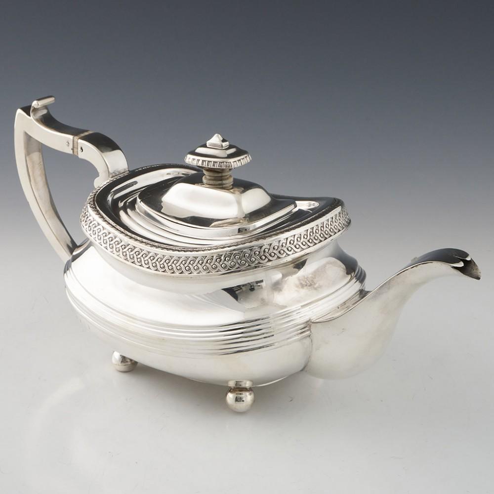Regency George III Sterling Silver Teapot London 1813 For Sale