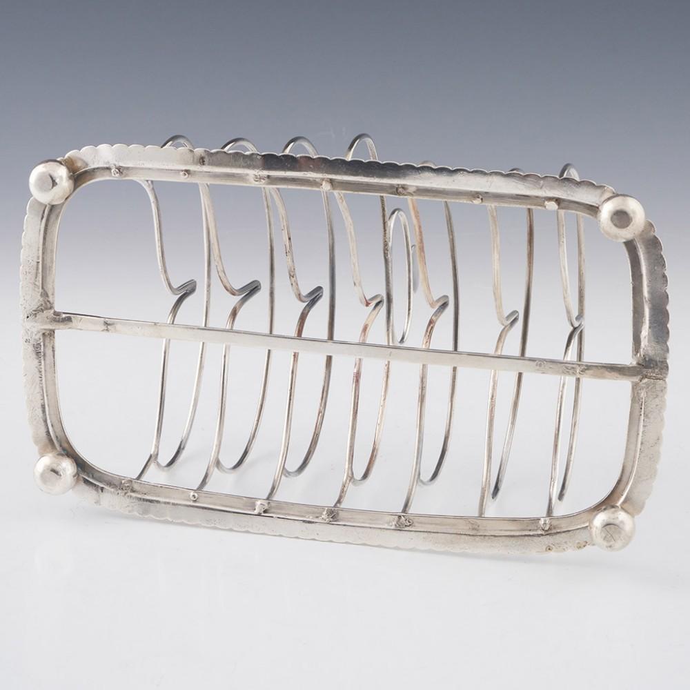 Early 19th Century George III Sterling Silver Toast Rack London 1815