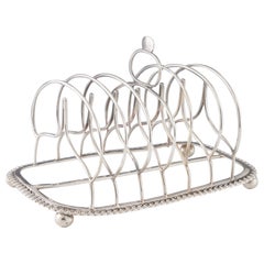 Antique George III Sterling Silver Toast Rack London 1815