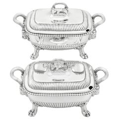 George III Sterling Silver Tureens by Benjamin Smith II, London, 1810