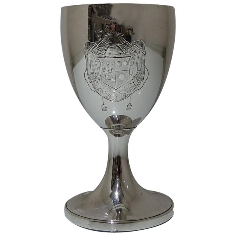 George III Sterling Silver Wine Goblet London 1793 Edward Fernell