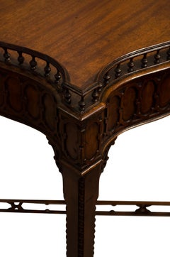 George III Style 19th Century Serpentine Mahogany Table