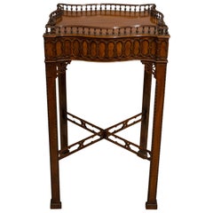 George III Style 19th Century Serpentine Mahogany Table
