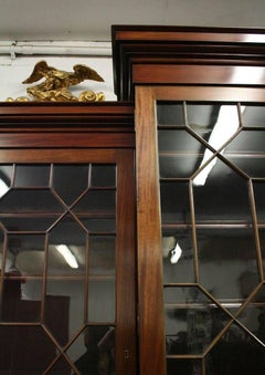 George III Style Breakfront Four-Door Cabinet Bookcase, circa 1850