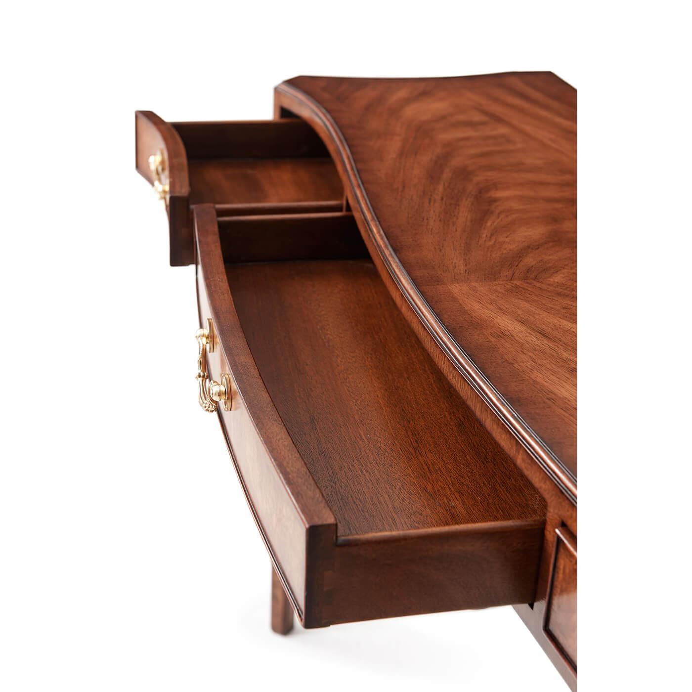 Wood George III Style Burl Console Table