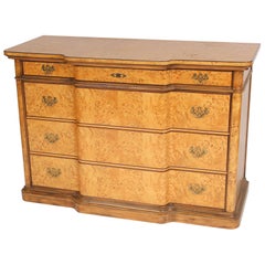 George III Style Burled Birch Chest of Drawers