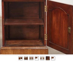 George III Style Burton-Ching Burl Walnut Pedestal Partners Desk