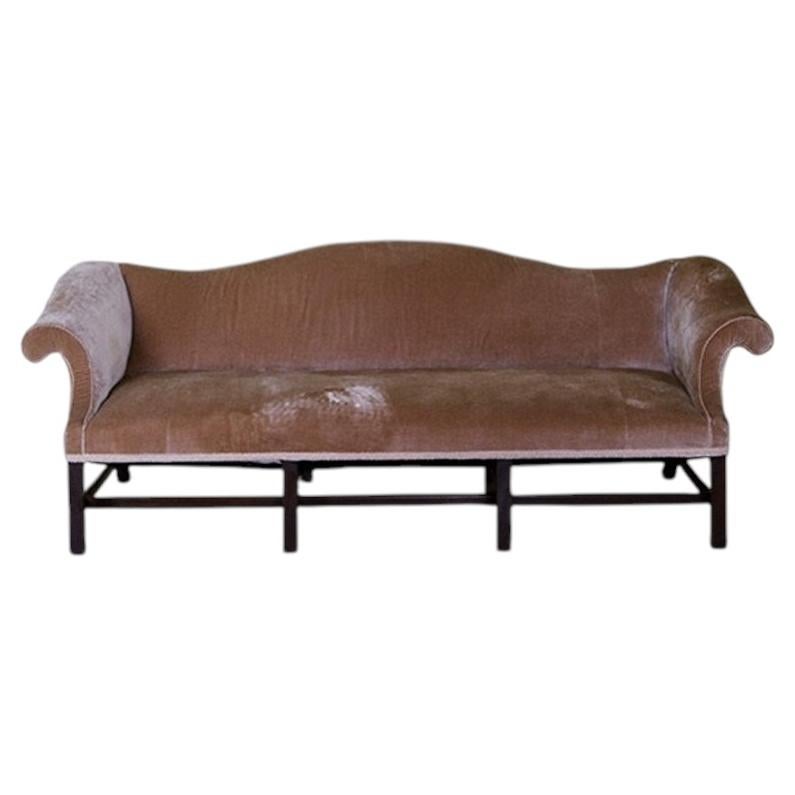 George III Style Camelback Sofa For Sale