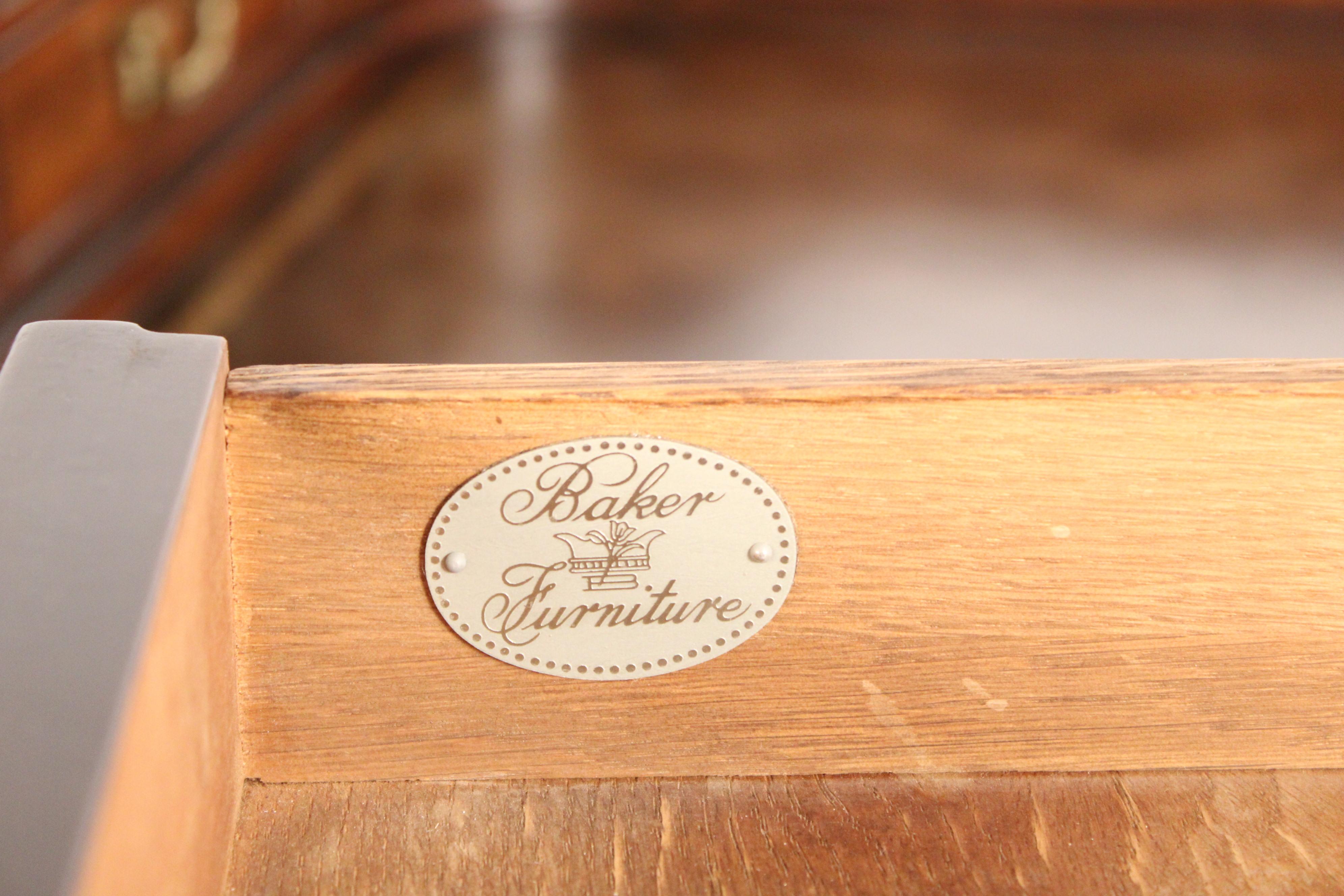 George III style Carlton House Desk Made by Baker 9