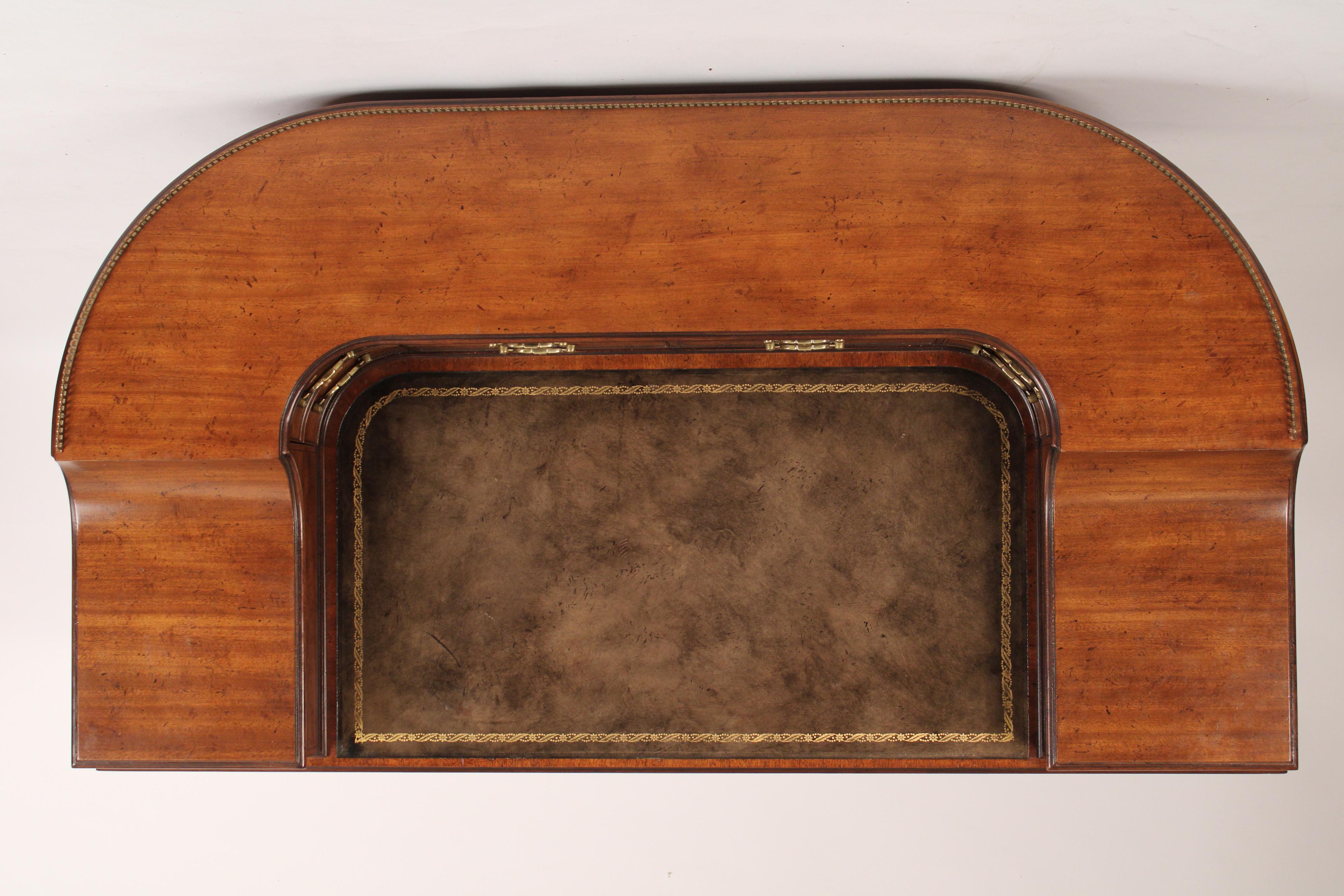 Brass George III style Carlton House Desk Made by Baker