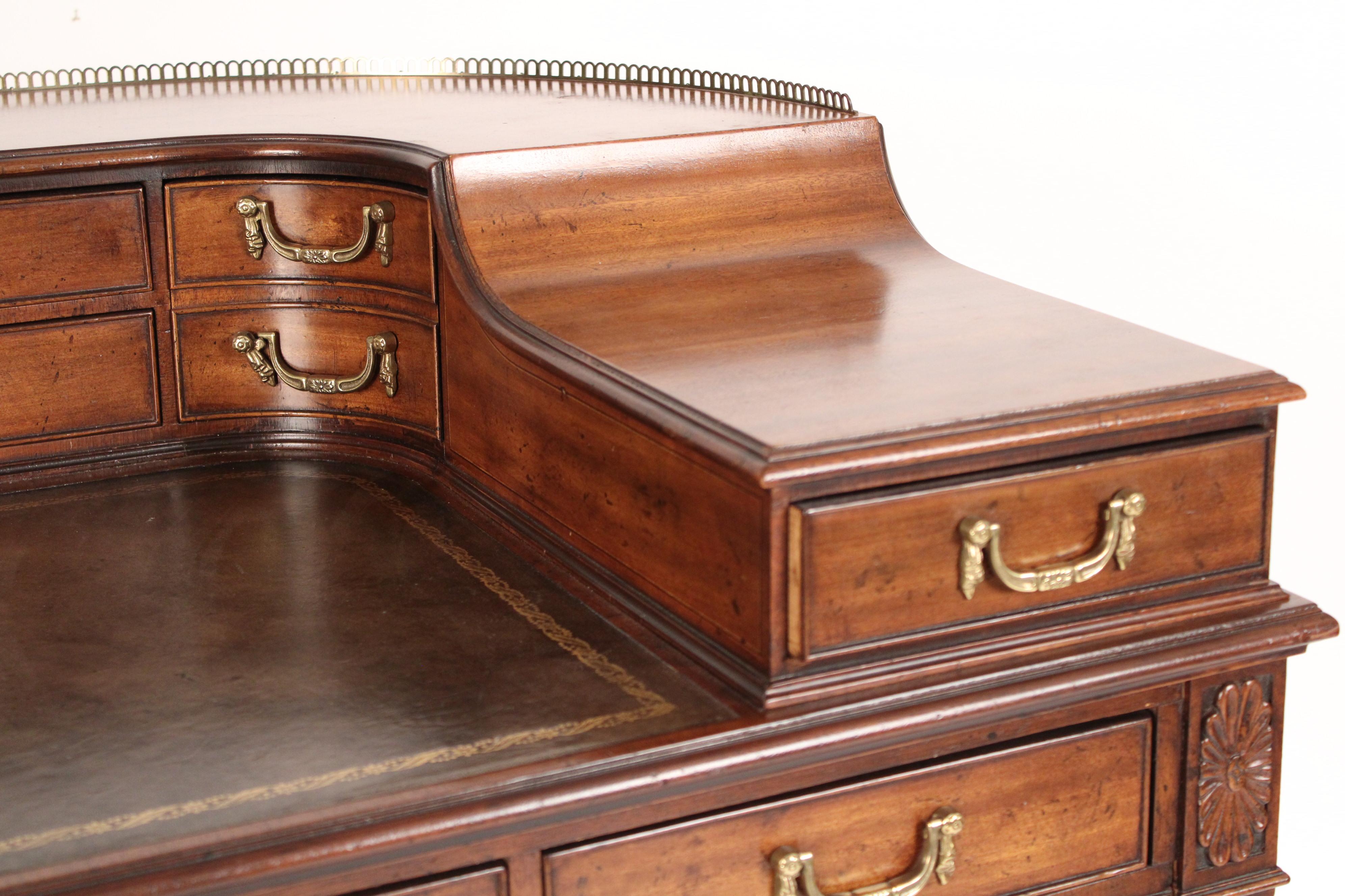 George III style Carlton House Desk Made by Baker 3