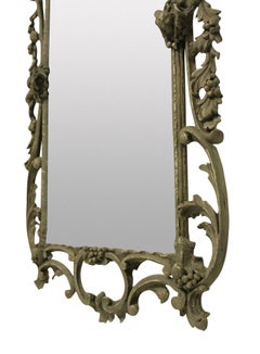 George III Style Carved and Painted Mirror