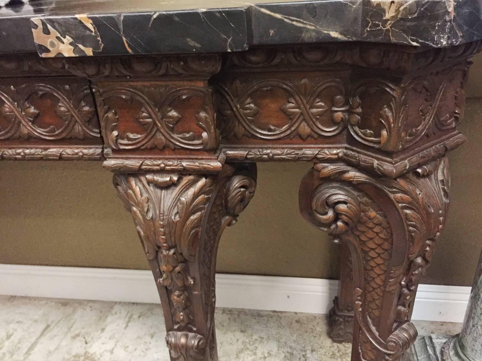 George III Style Carved Console, 19th Century 5