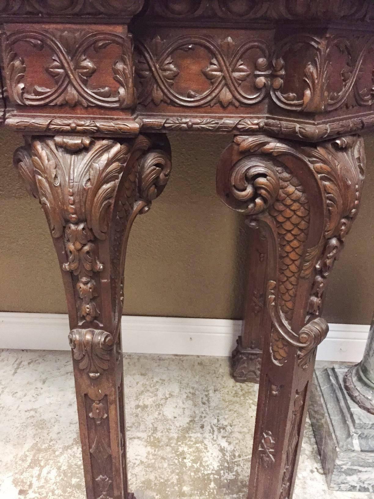 George III Style Carved Console, 19th Century 6