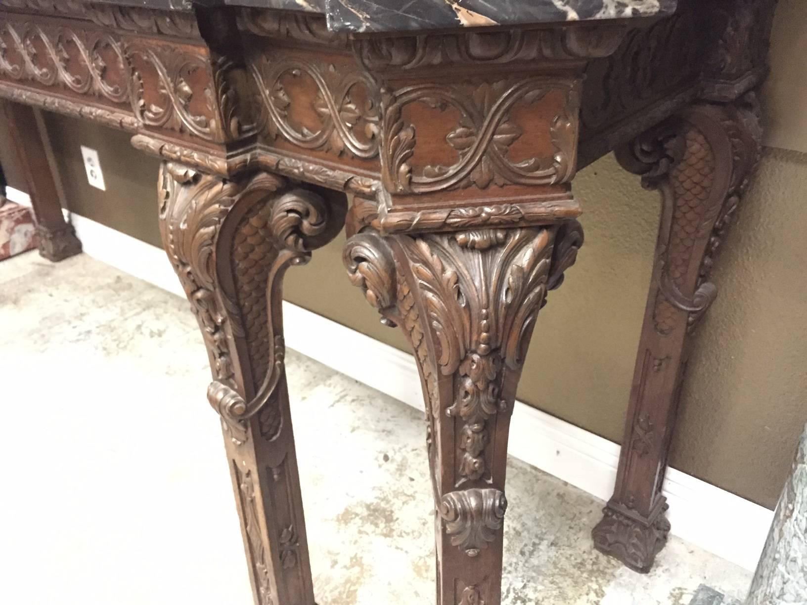 George III Style Carved Console, 19th Century 9