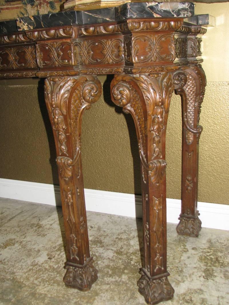 George III Style Carved Console, 19th Century In Good Condition In Cypress, CA