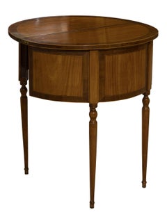 George III Style Century Satinwood Demilune Commode