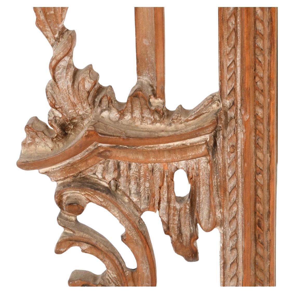 George III Style Chinese Chippendale Carved Pagoda Mirror In Good Condition In Bradenton, FL