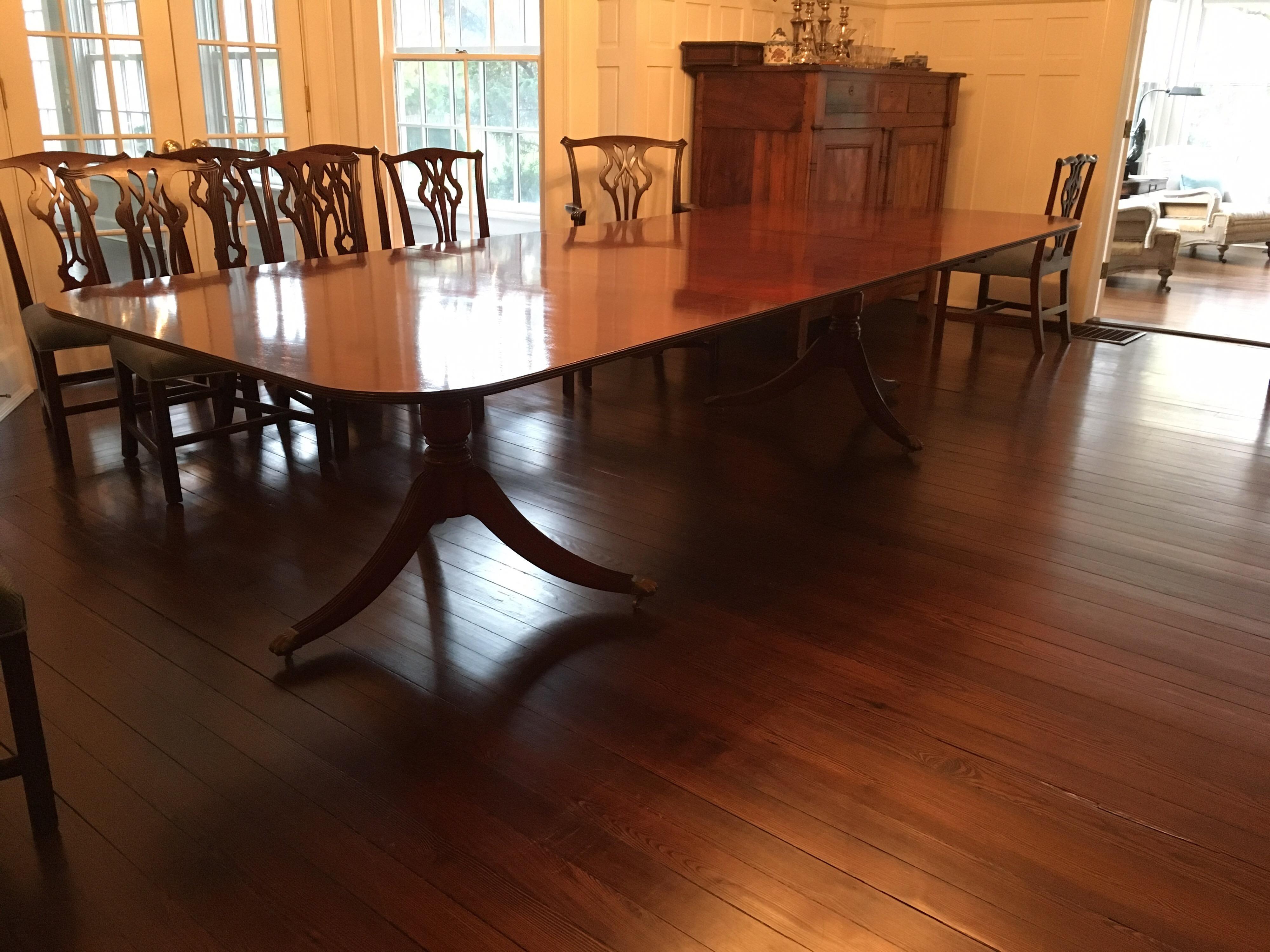 20th Century George III Style Double Pedestal Dining Table