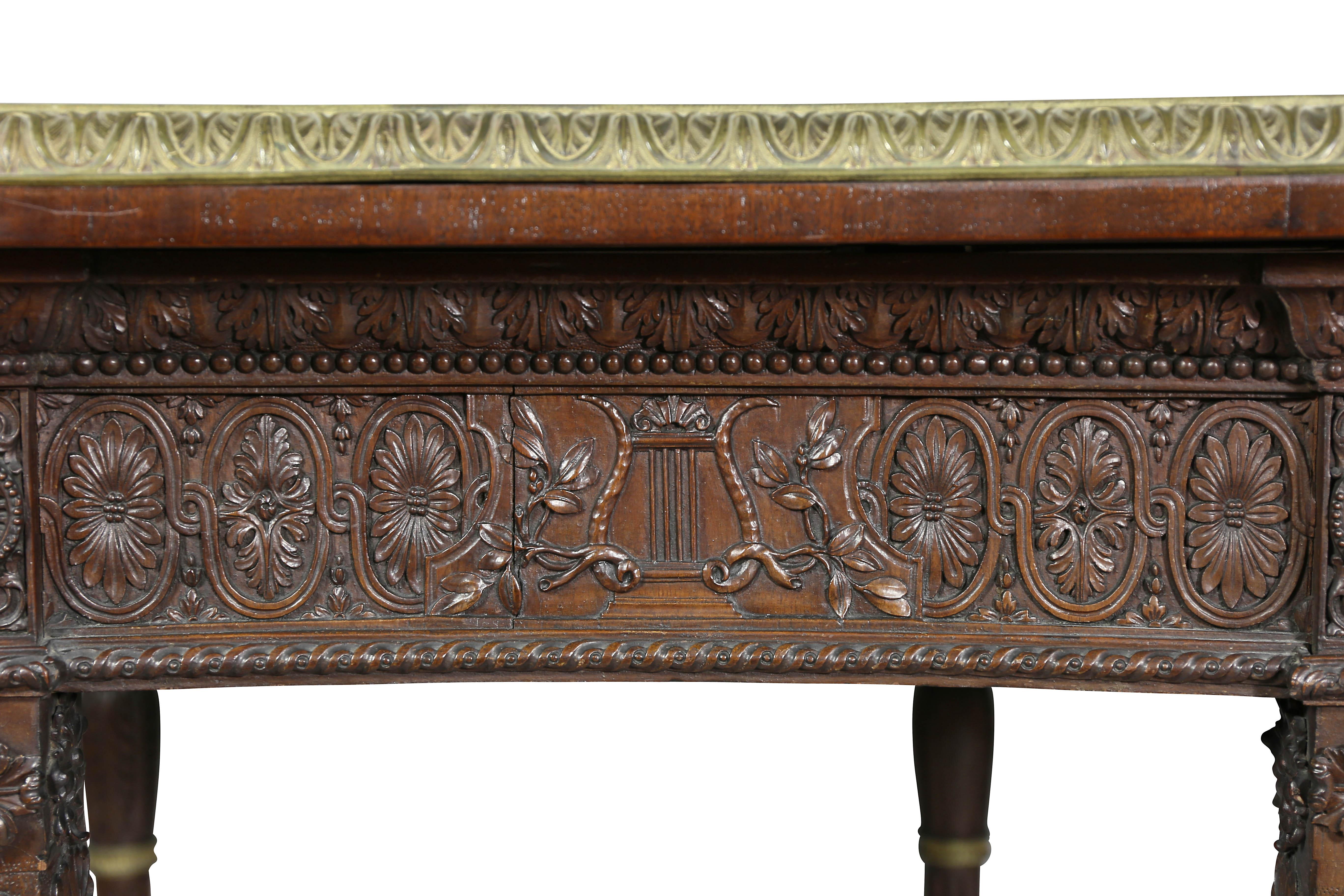 Late 18th Century George III Style Finely Carved Mahogany Serving Table For Sale