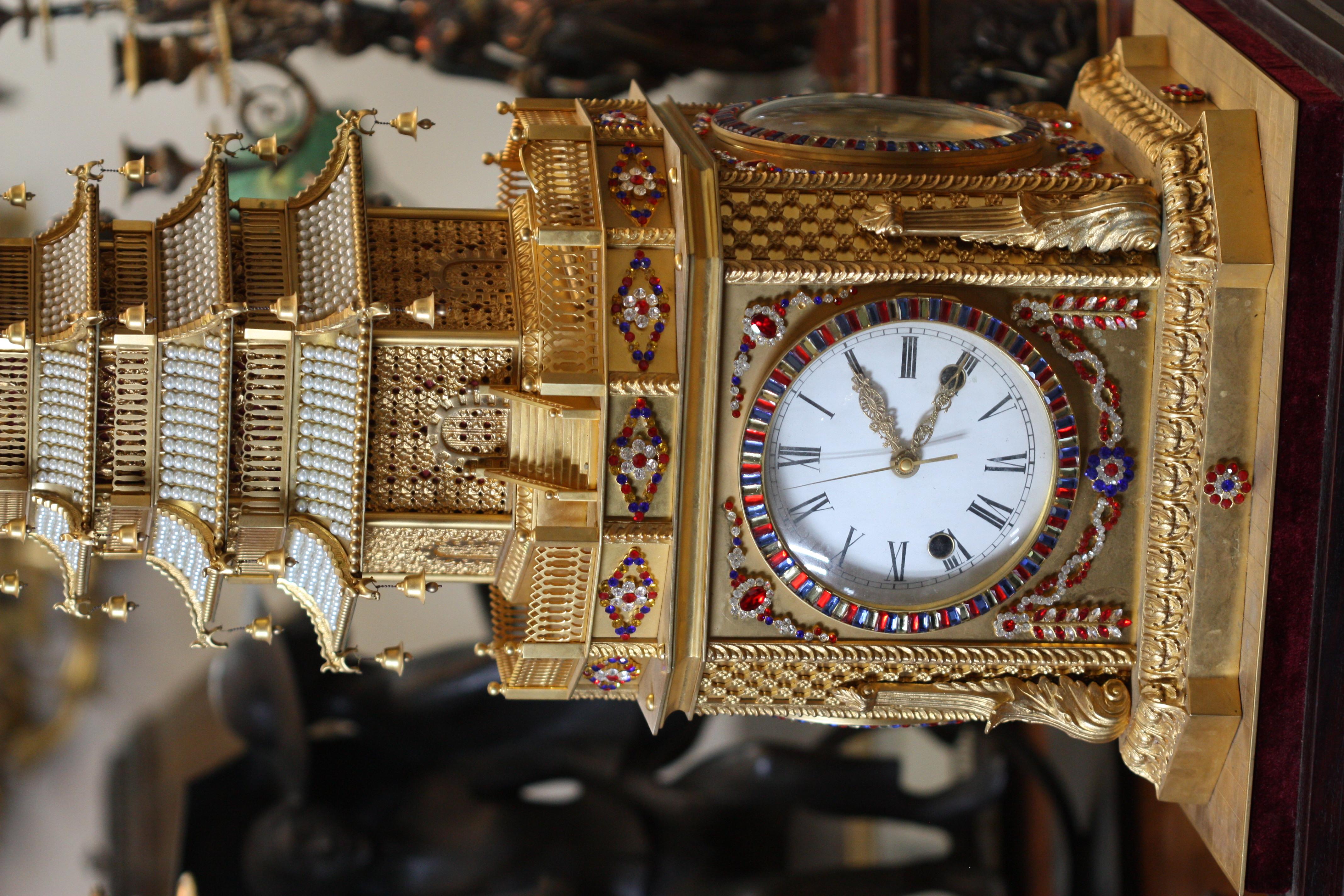 George III Style Gilt-Bronze Musical Automaton Clock 3