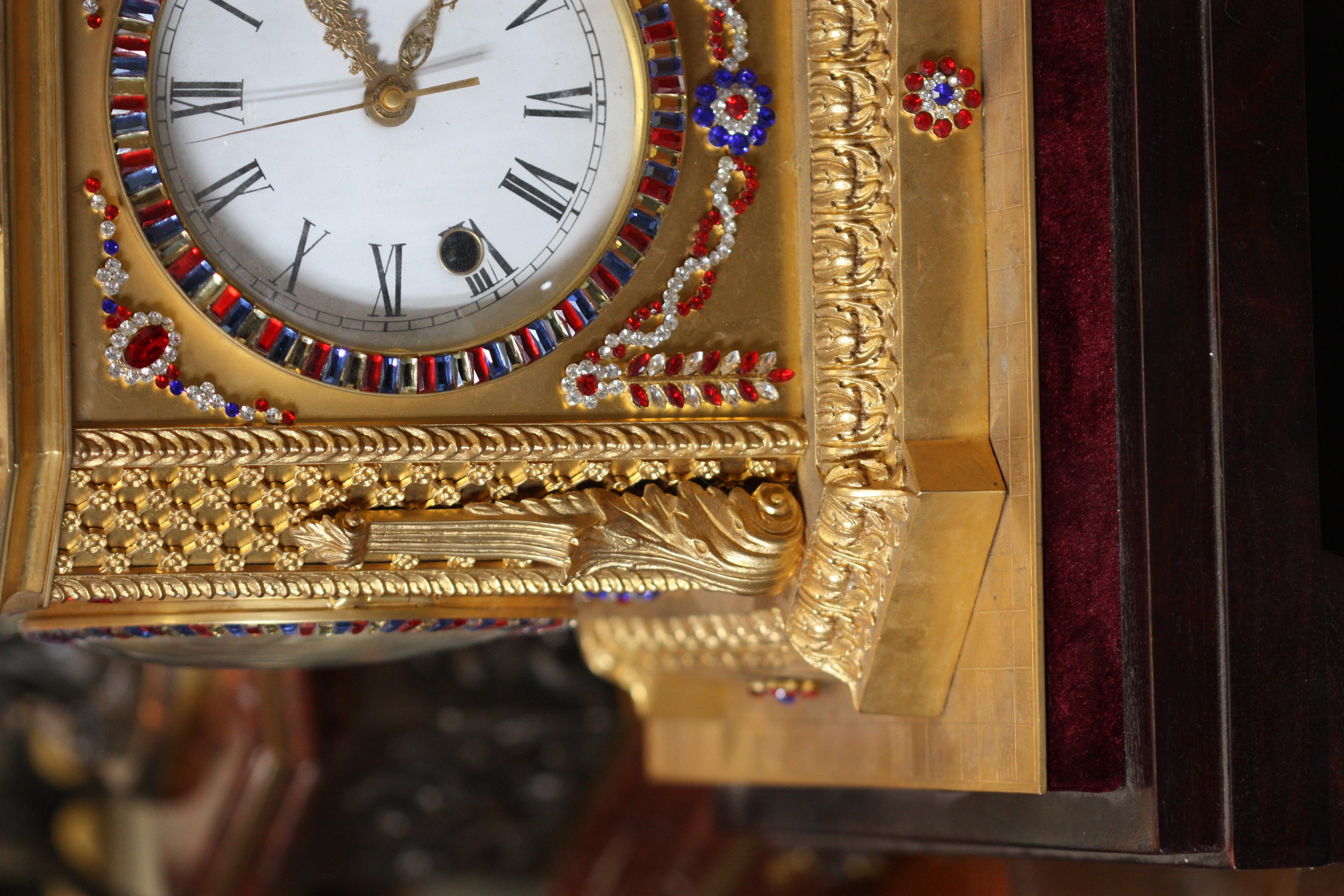 George III Style Gilt-Bronze Musical Automaton Clock 4