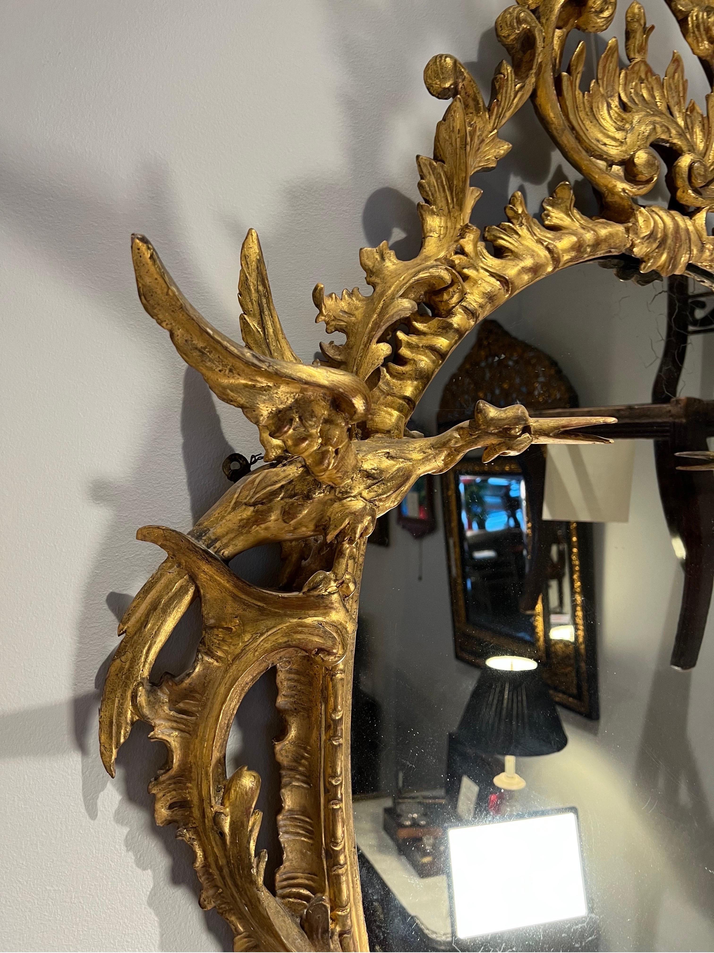 Spiegel aus vergoldetem Holz im Stil von George III im Angebot 2