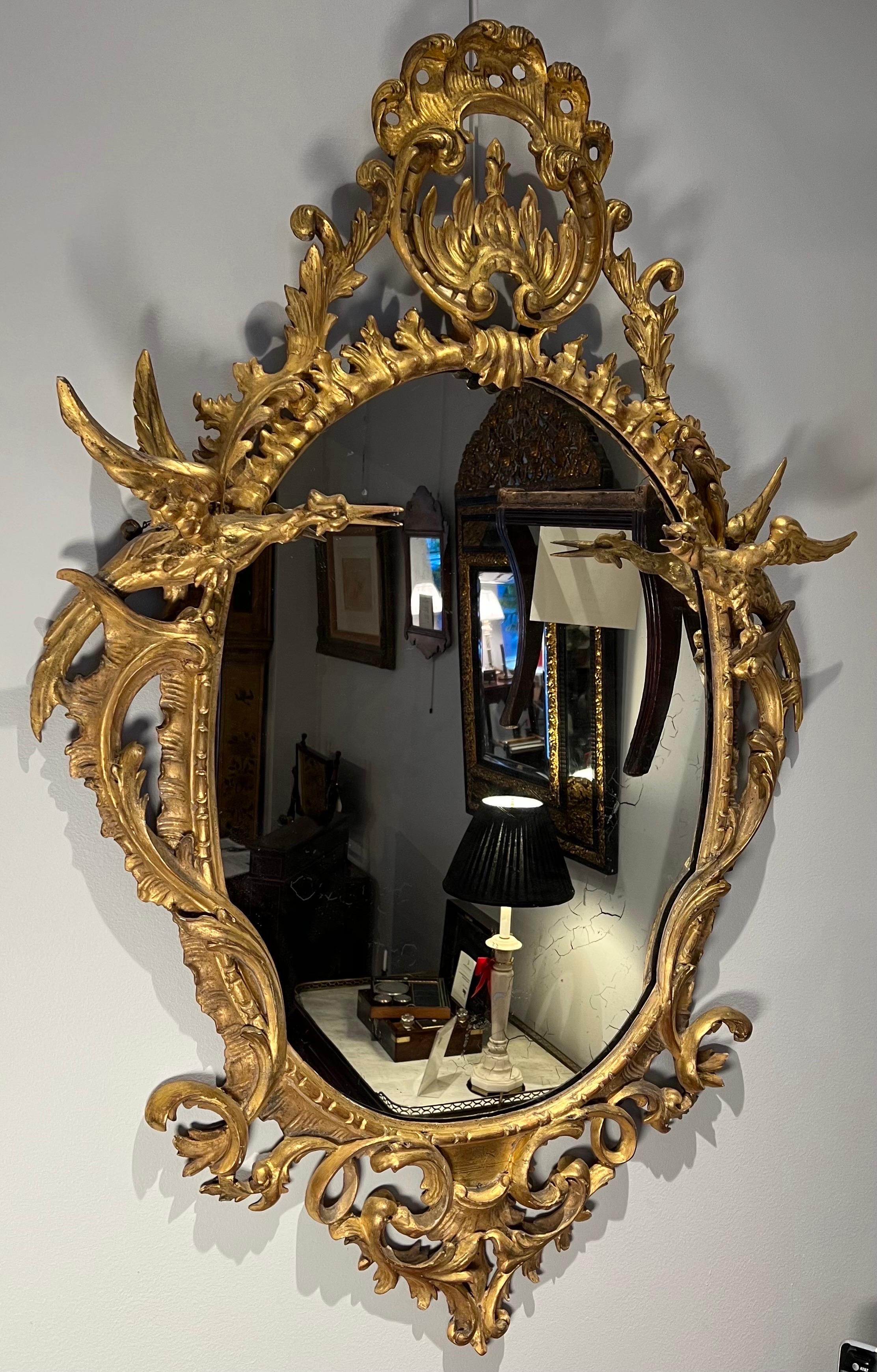 Spiegel aus vergoldetem Holz im Stil von George III im Angebot 3