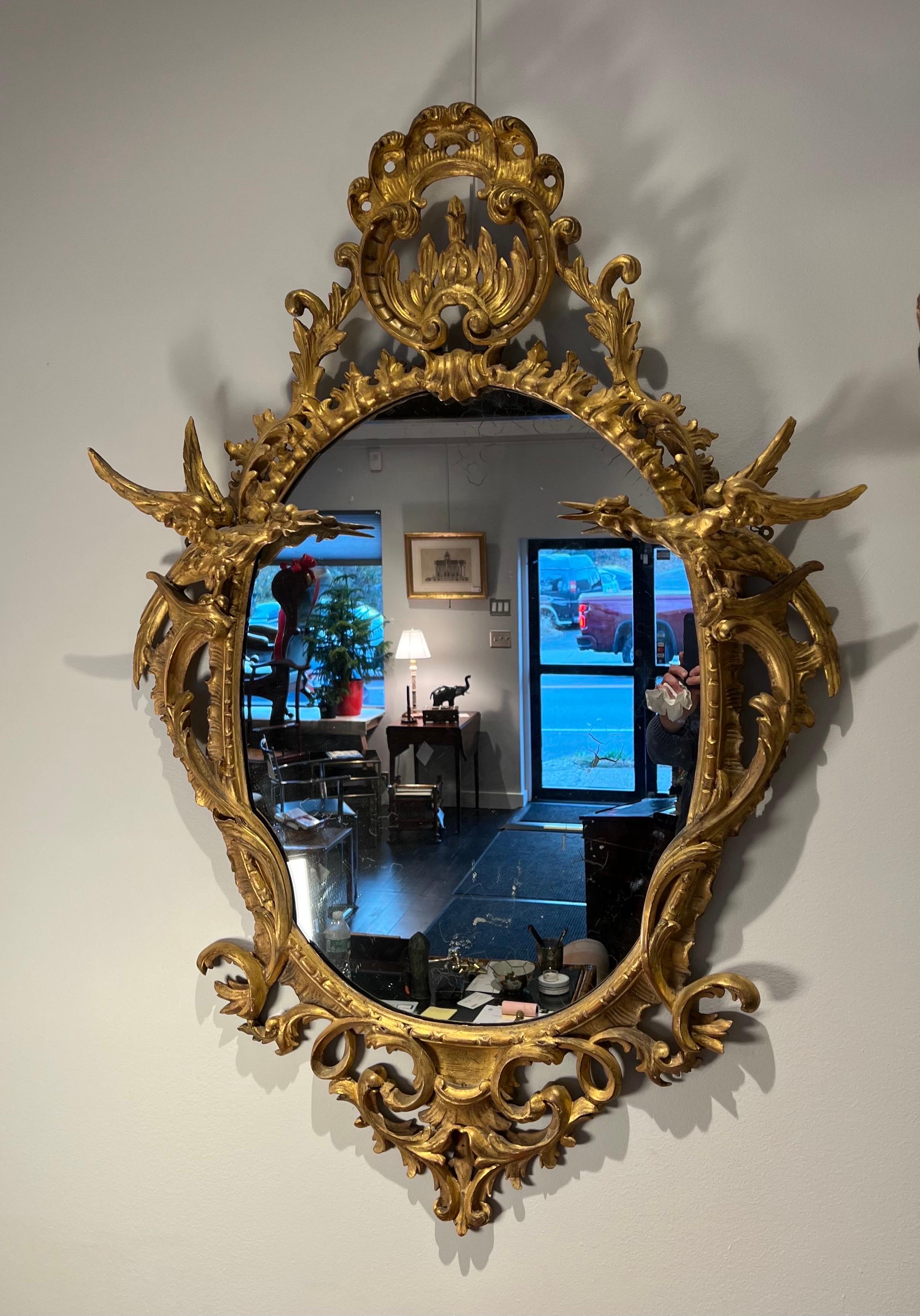 Spiegel aus vergoldetem Holz im Stil von George III im Angebot 4