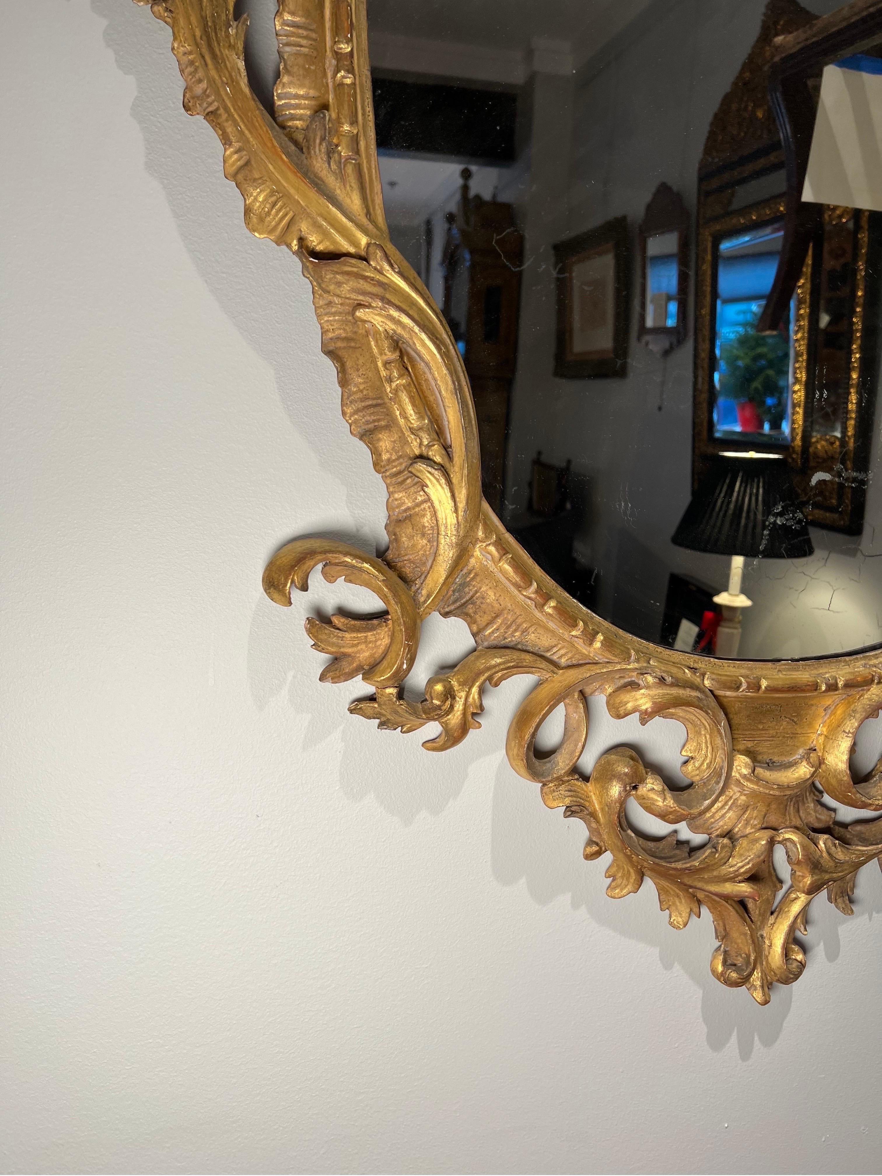 Spiegel aus vergoldetem Holz im Stil von George III im Zustand „Gut“ im Angebot in New York, NY