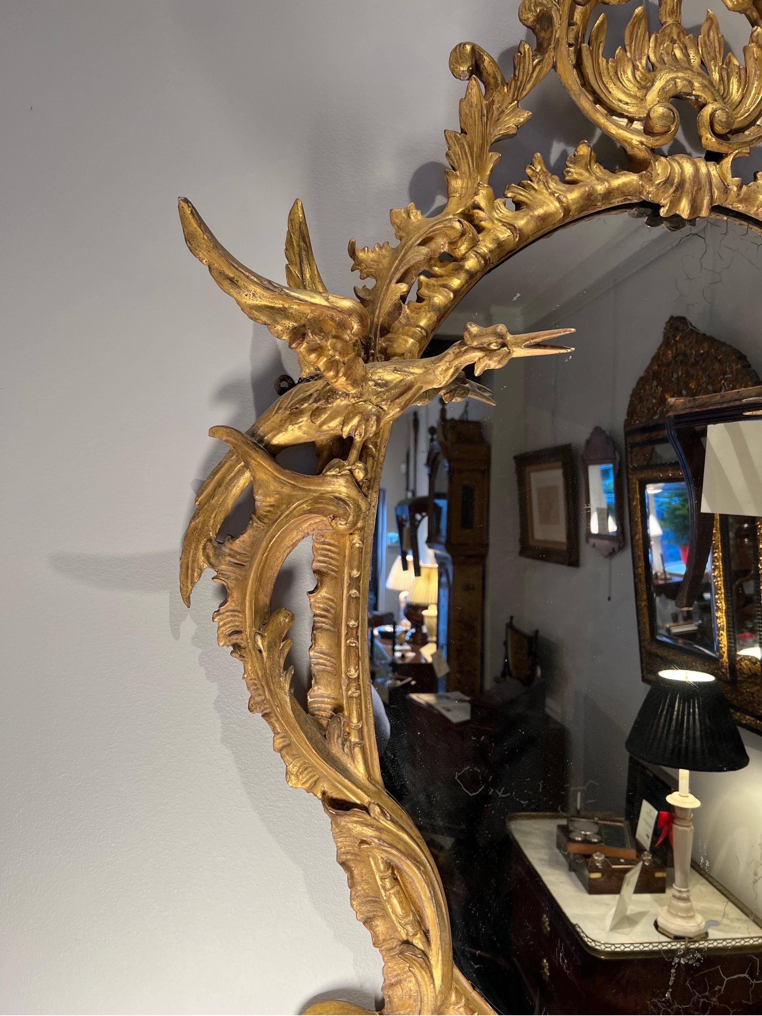 Spiegel aus vergoldetem Holz im Stil von George III (19. Jahrhundert) im Angebot