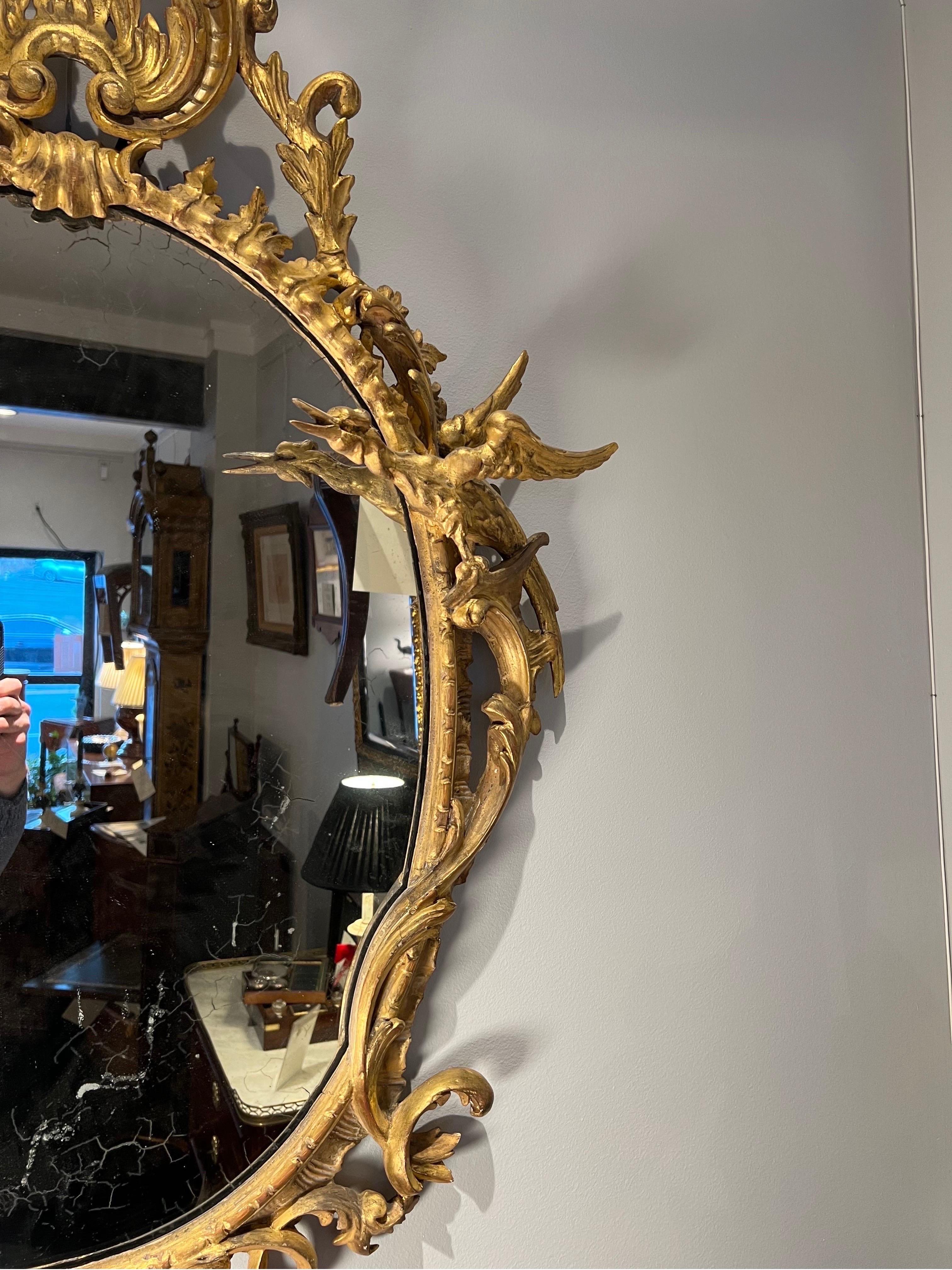 Spiegel aus vergoldetem Holz im Stil von George III im Angebot 1