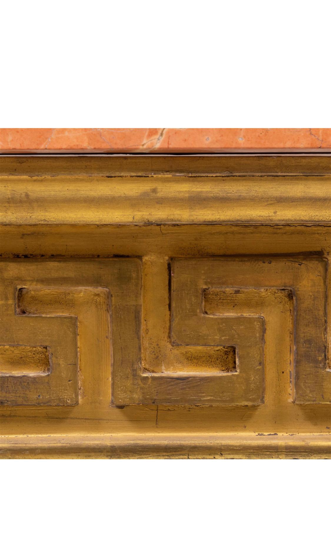 Konsolentisch aus Giltwood und Marmor im Stil von George III im Angebot 12