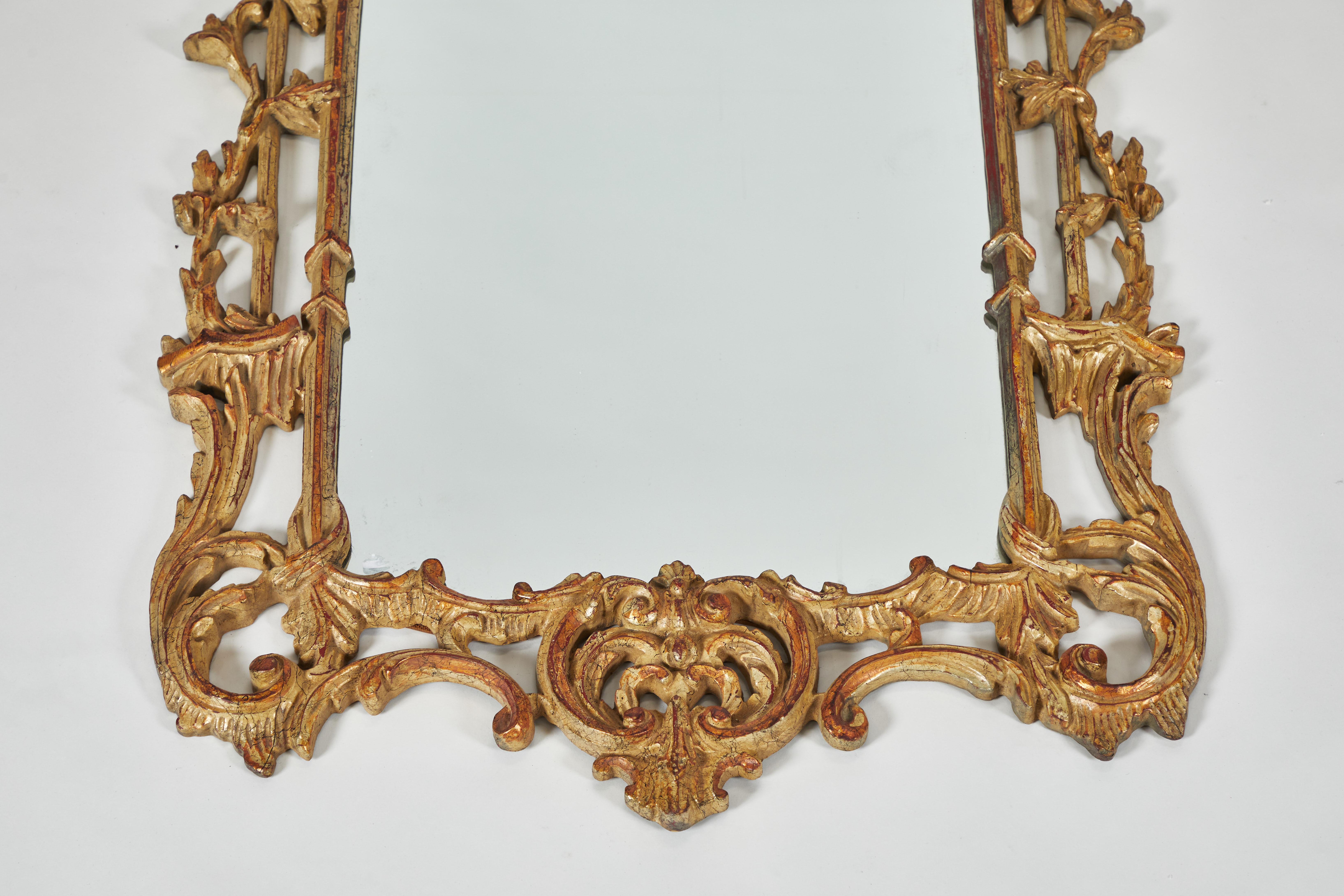 George III Style Giltwood Carved Hillwood Mirror, 20th Century In Good Condition For Sale In Los Angeles, CA