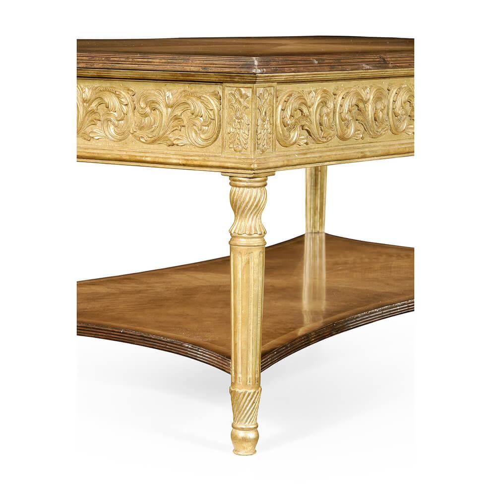 George III Style Giltwood Coffee Table In New Condition For Sale In Westwood, NJ