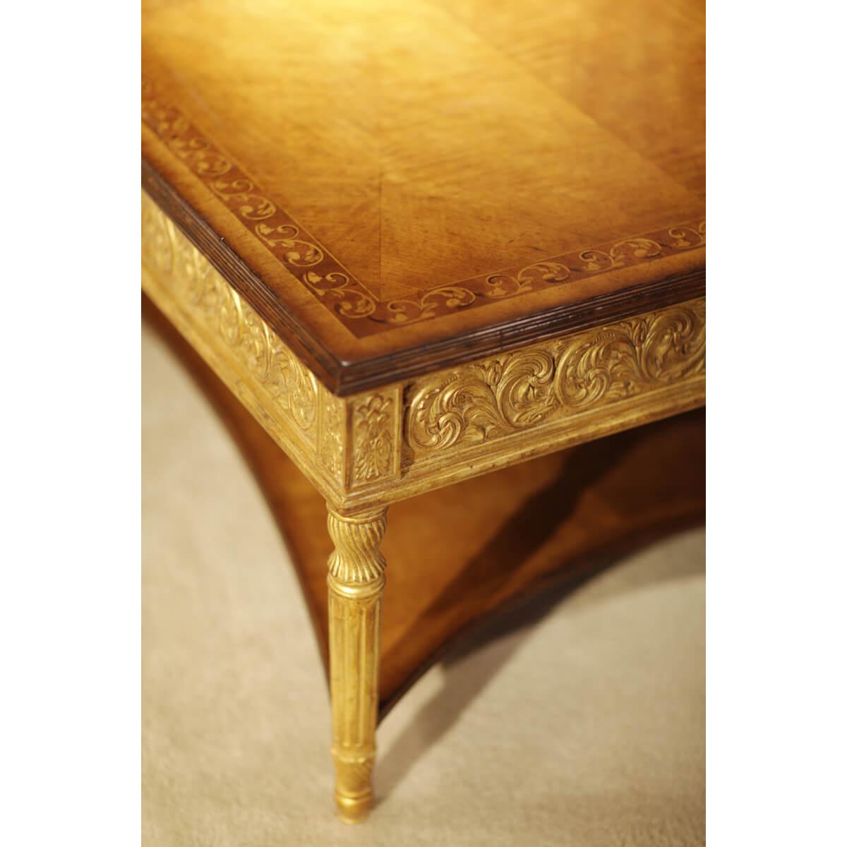 Wood George III Style Giltwood Coffee Table For Sale