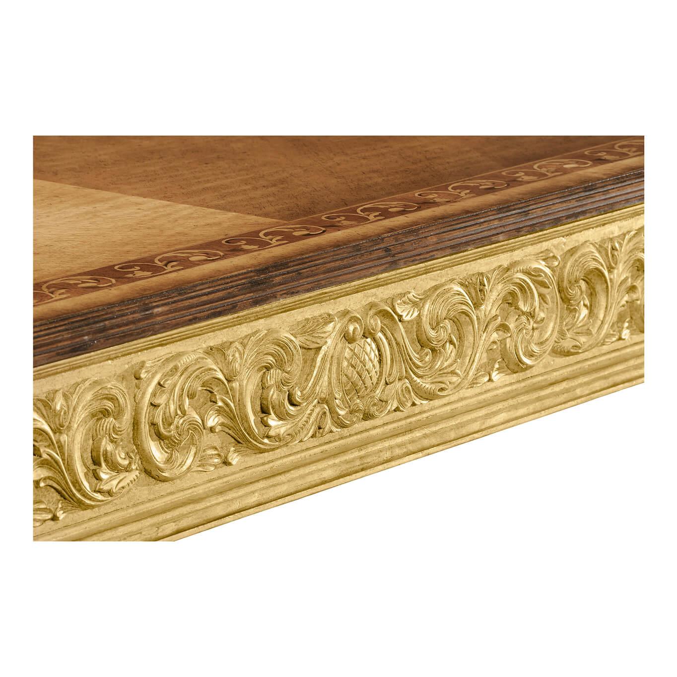 XXIe siècle et contemporain Table basse en bois doré de style George III en vente