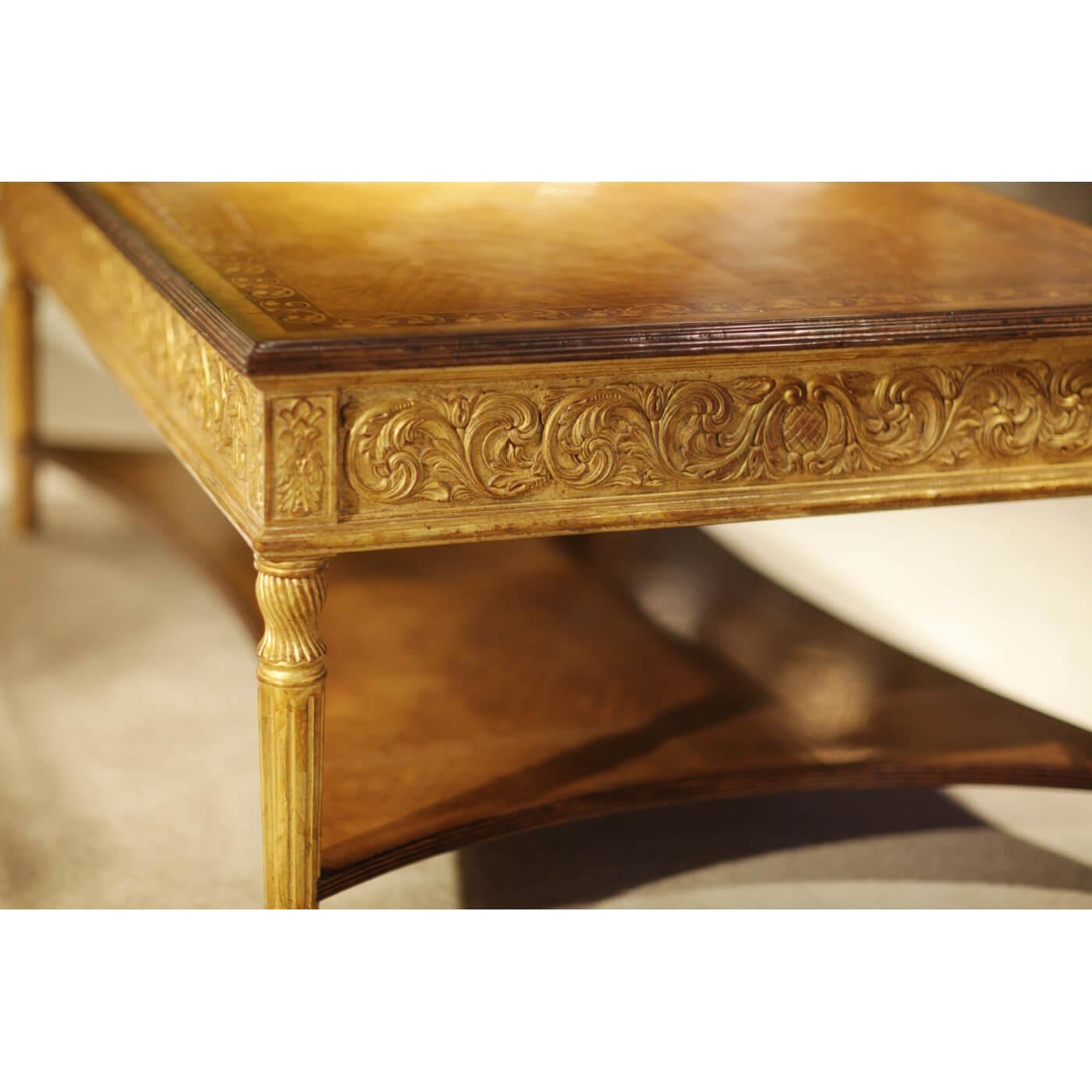 George III Style Giltwood Coffee Table For Sale 1