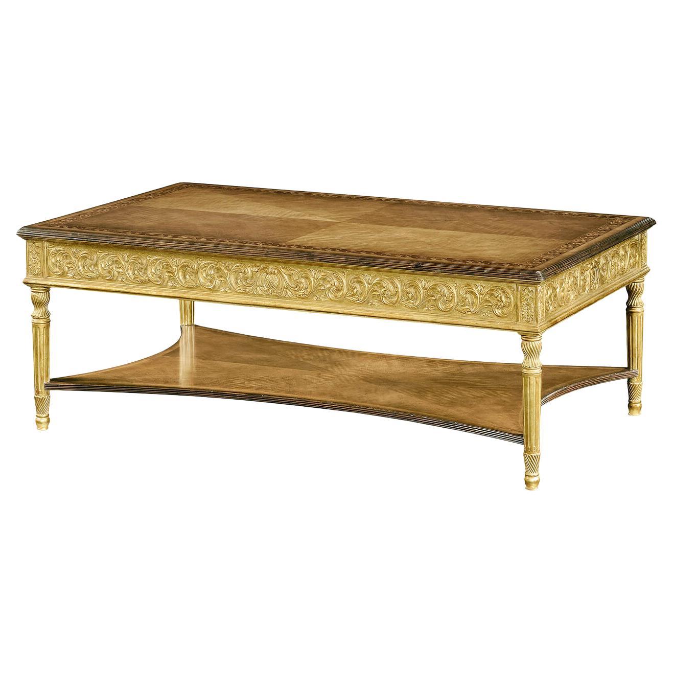 Table basse en bois doré de style George III en vente