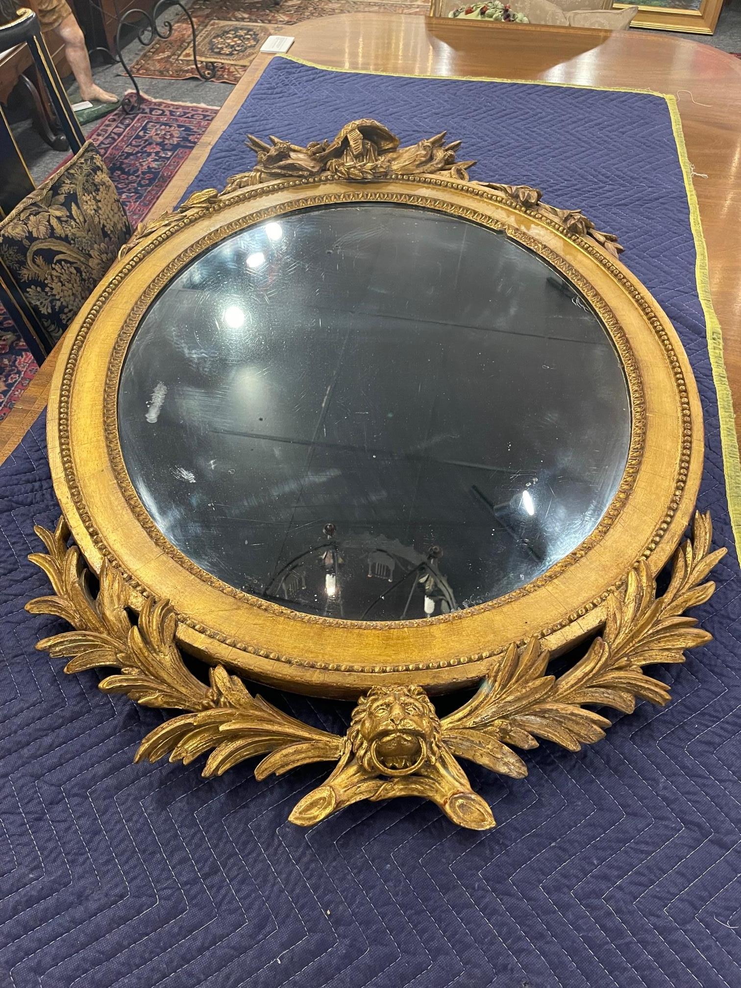 Spiegel aus vergoldetem Holz im George-III-Stil, 19. Jahrhundert (George III.) im Angebot