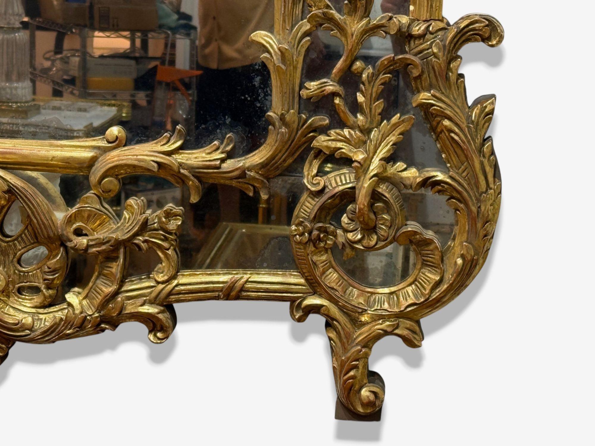 George III Style, Giltwood, Mirror, Monumental Wall Mirrors, England, 1950s For Sale 5