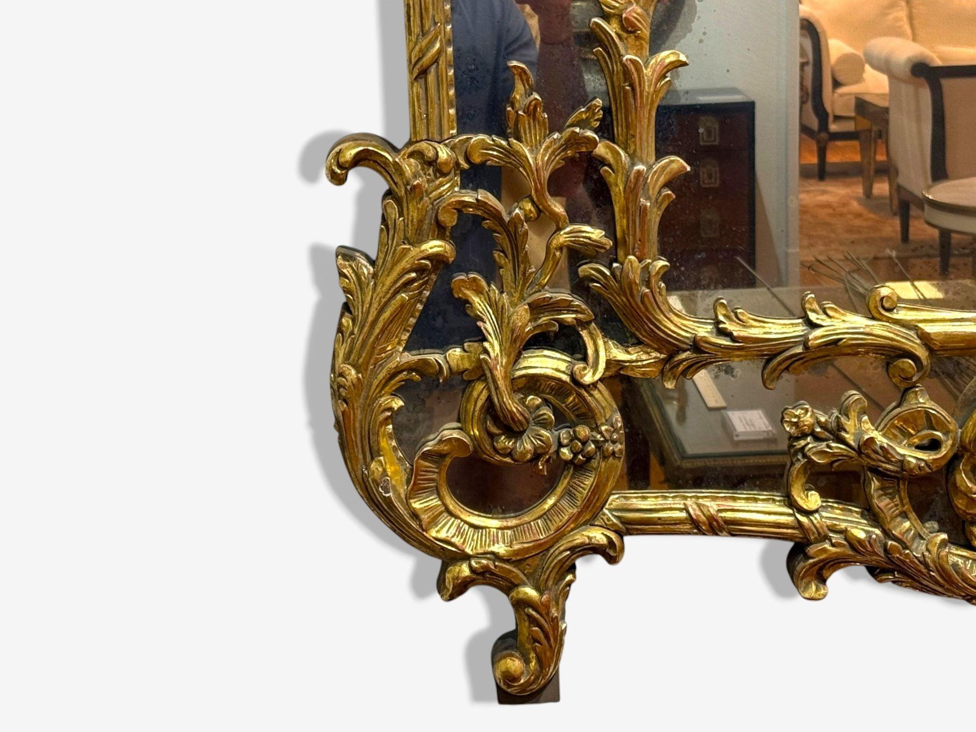 George III Style, Giltwood, Mirror, Monumental Wall Mirrors, England, 1950s For Sale 3
