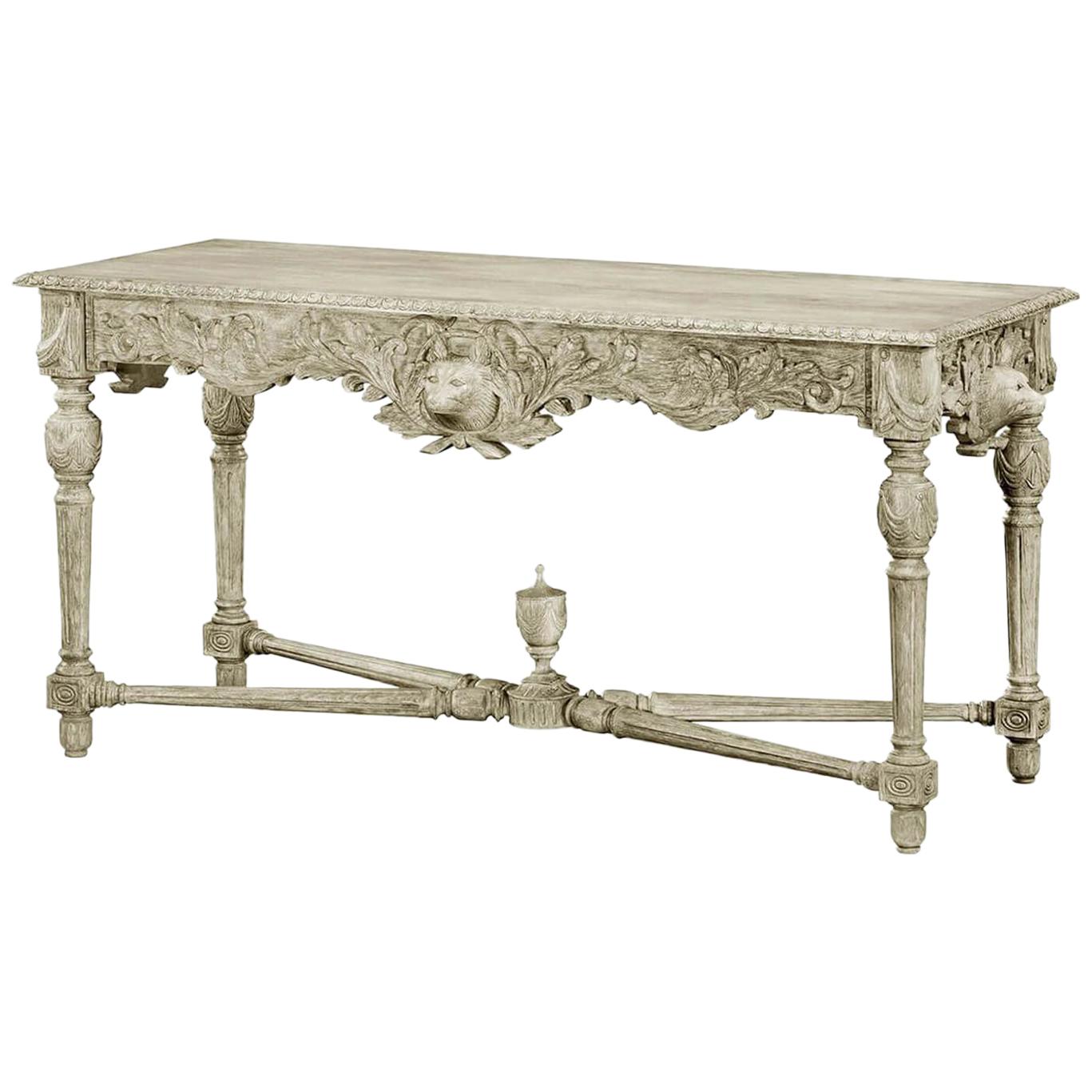 George III Style Greyed Oak Console at 1stDibs
